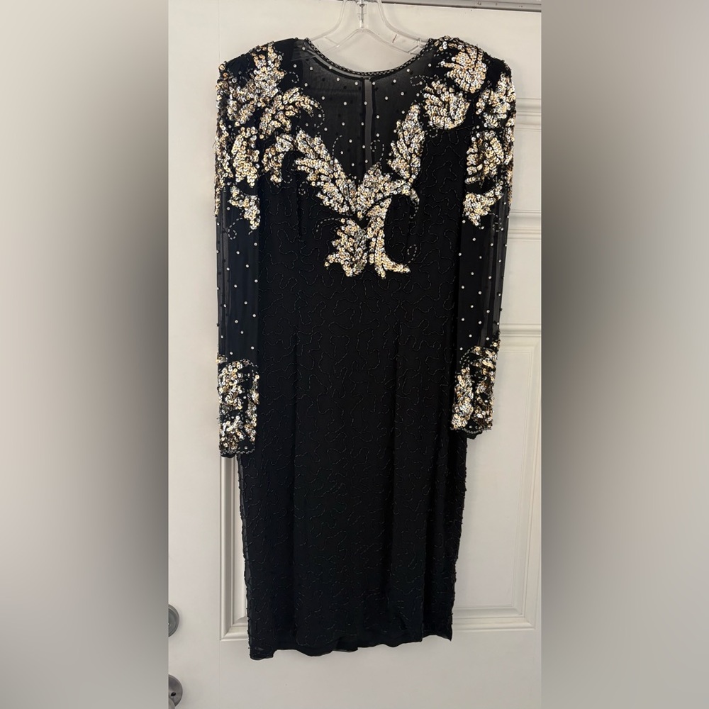 Glamorous Vintage 80s Nite Line Semiformal Gala Special Occasion Dress